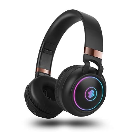 Cascos inalambricos Bluetooth Diadema,Sendowtek Auriculares con cancelación de Ruido,Modo de Efecto RGB con Cable TF FM con micrófono Incorporado