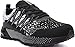 SOLLOMENSI Chaussures de Sport Running Basket Homme Femme Course Trail Entraînement Fitness Tennis Respirantes 44 EU H Noir Blanc