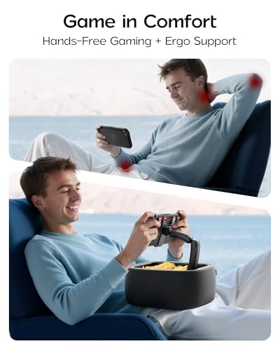 Image of LULULOOK Gaming Pillow Stand for Nintendo Switch 2 & 4.7-14.6 inch Tablet, Zero Gravity Kindle Pillow Stand for Lap Compatible with Nintendo Switch 2 Accessories (Machine Washable)