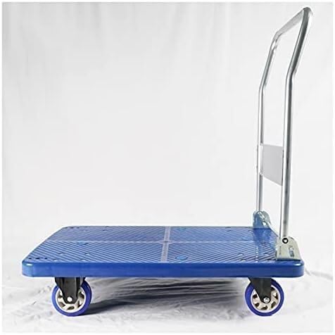 Carrello Piatto portatileCarrello Pieghevole in metalloCarrello Mobile a Quattro ruoteCarico 150 kg/300 kgCarrello piattoCarrello for Bagagli(72 * 48)