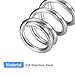 uxcell Compression Spring, 5Pcs 304 Stainless Steel, 6mm OD, 0.8mm Wire Size, 50mm Free Length, Silver Tone