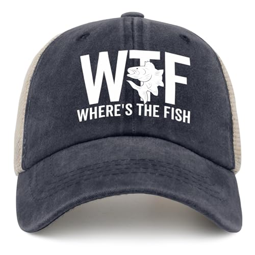 Image of WTF Where's The Fish Hat for Women Dad Hats with Design Caps