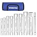 WORKPRO 9-Piece Shower Valve Socket Wrench Set with Bar Handle, for Bathroom Removal of Tub and Shower Valves, Home Plumbing Repairs, Double-Ended, Storage Bag Included