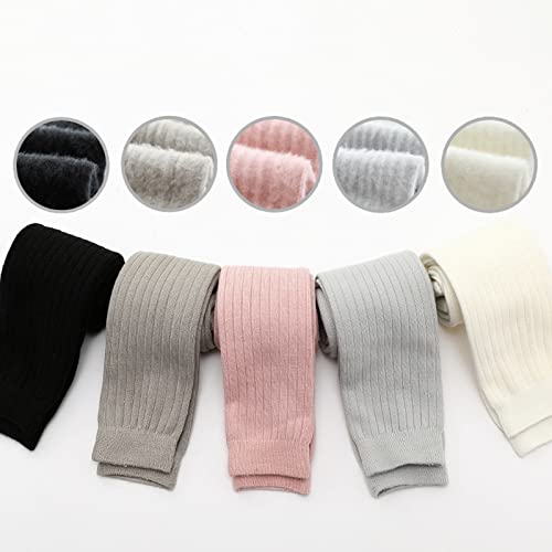 Baby Girls Leggings Solid Cable Knit Basic Ankle Length Pants Spring Warm Footless Tights Comfy Pants Trousers4