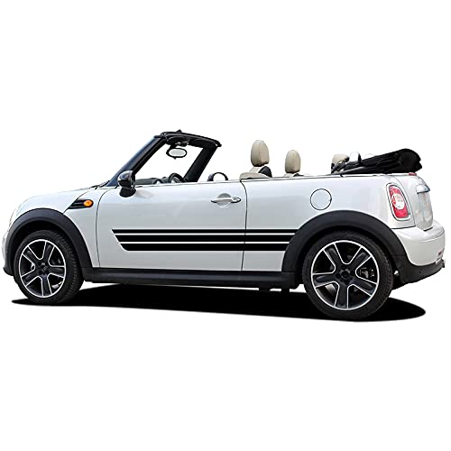 Strisce laterali Mini Cooper, strisce Union Jack per gonna laterale, decalcomanie per decorazioni racing, grafica adesiva in vinile - Italia Strisce laterali Mini Cooper, strisce Union Jack per gonna laterale, decalcomanie per decorazioni racing, grafica adesiva in vinile - Italia