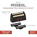 StyleCraft Rebel Professional Cordless Double Foil Shaver - Super Torque Motor Electric Men's Foil Shaver and Gold Titanium Foil Head with Two Stainless-Steel Echo Cutters