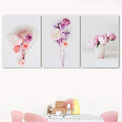 Affiche Rose Pivoine pour habiller un mur vide deco salon moderne 50x70