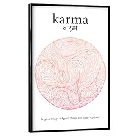 Yoga Poster Leinwandbild „Namaste“ – 30x20 Cm, Auf Keilrahmen, Made In Germany