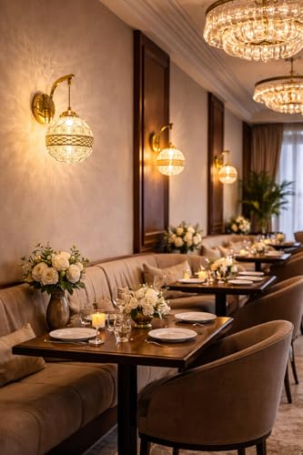 Image of Modern 3 Different Color Mode Changing (Wh /WW /NW) Energy Saving Crystal Led Wall Lamp for Bedroom, Living Room, Restaurants, Dining, Coffee Shop,Home, Etc.
