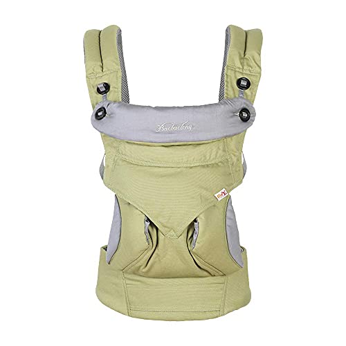 OZCOWBABY Babybauchtragen Babytrage für Neugeborene Ergonomische Babytrage verstellbar in Breite und Höhe ab Geburt bis 48 Monate Grün - Image 3
