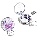 CRIVERS 2pc Portable Pocket Ashtray/Vehicle Cigarette Ashtray, Mini Stainless Steel Ashtray with Key Chain and Cigarette Snuffer, Modern Ash Holder for Outdoor Use (Colored Pattern)