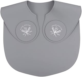 Minkissy Colar de Corte de Cabelo Colar de Silicone Colarinho Não- Vara Capa Cabana Barbearia Coleira de Cabelo Ponderada Corte de Colarinho de Corte