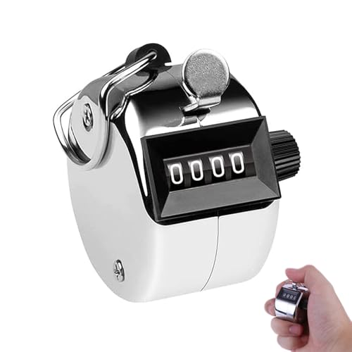 YUGUOLAN Contatore a maglia, contatore manuale, contatore a mano, contatore a maglia, contatore manuale, contatore in metallo, contatore clicker contatore, per contatori di persone, coaching, golf e