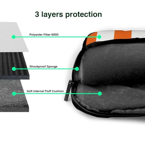 Maletín impermeable para laptop 14 pulgadas naranja miniatura 5