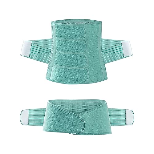 Postpartum Belly Band,Girdle for Postnatal,waist/Pelvis Belt for Tummy Support Back Pain Relief,C-Section Recovery Tummy Control Waist Cincher Body Shaper (Color : Green, Size : L)