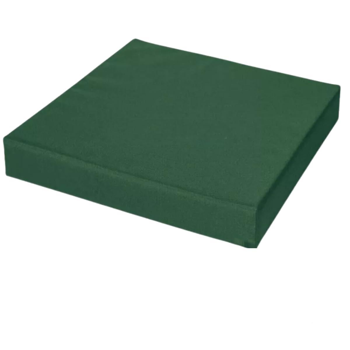 4cm Thick Waterproof Chair Cushion Comfortable Seat Pad with Removable Zipped Cover for Kitchen, Dining, Living Room & Garden Patio Rattan Furniture (Bottle Green, 16" x 16" (40 x 40 cm))
