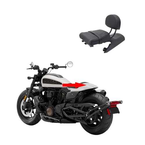 Dossier et repose-pieds noirs passager pour Sportster S 1250