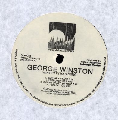 Vista 3 de George Winston - Winter Into Spring Solo Piano - Windham Hill - WH 91019 - Canada - NMNM LP