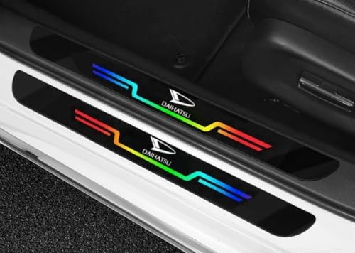 ダイハツ DAIHATSU 自動車サイドステップ保護車ドアプロテクターステッカー ドア保護 ドアプロテクターステッカー ユニバーサルドアトリム 傷防止 汚れ防止 簡単取り付け(4枚の写真) (黒, ダイハツ DAIHATSU)