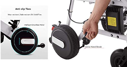 Thrive Mobility Fold and Travel Electric Wheelchairs for Adults Elderly Lightweight Power Wheel Chair Motorized (White Ultra Light, 17 Inches Seat Width) 7 Thrive Mobility Fold and Travel Electric Wheelchairs for Adults Elderly Lightweight Power Wheel Chair Motorized (White Ultra Light, 17 Inches Seat Width) - Image 8