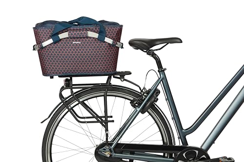 Basil Flair Carry All Fahrradkorb – MIK-System hinten – abschließbar – wetterfest – 22 Liter – Navy