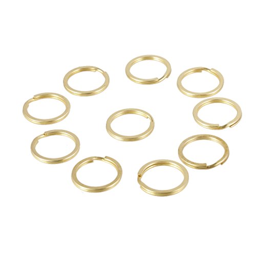 10pcs 20/25/30/35 mm Brass Split Key Rings Chain