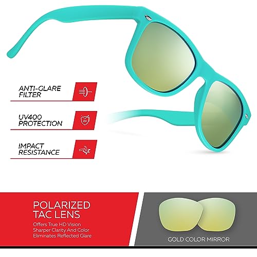 Image of Retro Rewind Polarized Sunglasses for Women Men - UV400 Classic Square Vintage Shades Trendy Unisex Sun Glasses