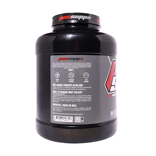 Image of PS PROSUPPS Alpha Iso Premium Whey Isolate|Whey Protein Isolate For Muscle Growth And Recovery|Isolate Whey Protein For Muscle Gain|25G Protein And 12G Eaa,Zero Sugar|1.8Kg(Vanilla Cake)