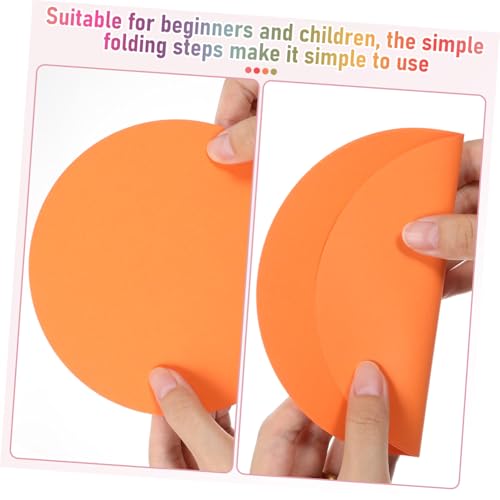 Papier origami rond colore rigide evitant les dechirures debutants - 3