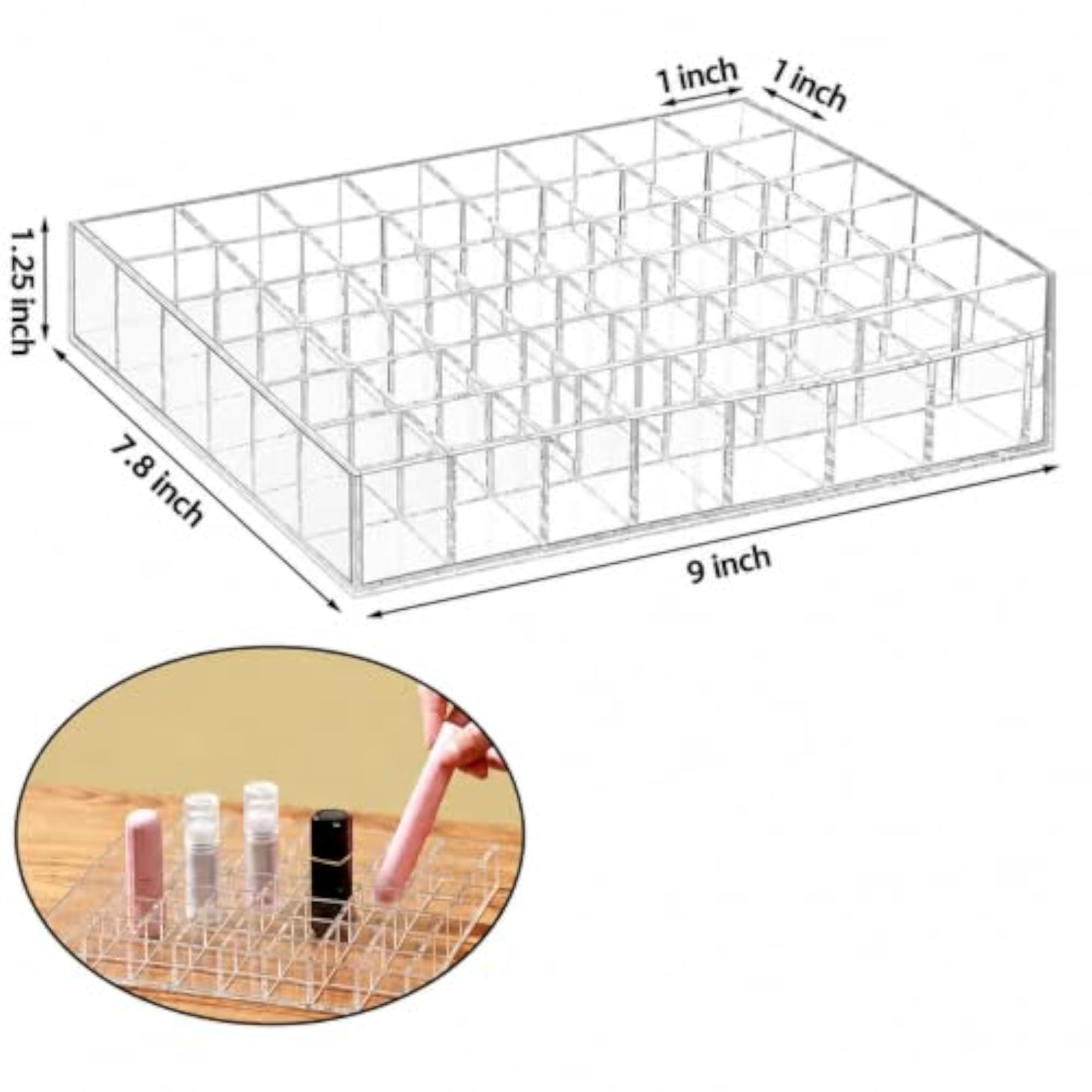 Clear Acrylic Lipstick Holder Organizer for Makeup