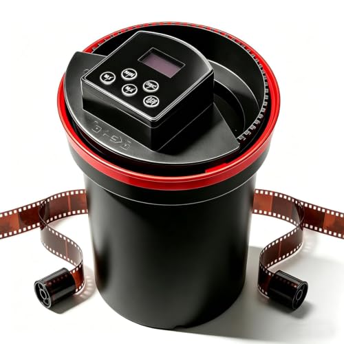 【Rotazione automatica】Simula le operazioni professionali in camera oscura, alternando la rotazione in avanti e allindietro; elimina efficacemente lo sviluppo non uniforme, le macchie di colore e le striature, ottenendo una pellicola più pulita e uniforme.