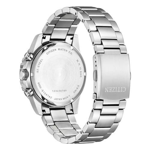 Citizen Stainless Steel Analog Black Dial Men Watch-Ai7000-83E, Silver Band - Image 3