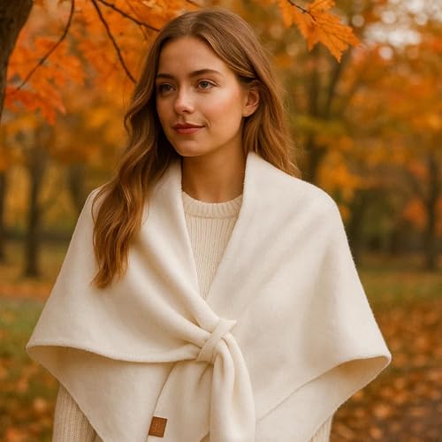 Womens Solid Color Shawl Scarf, Casual Soft Comfortable Versatile Scarf Wraps with Loop for Daily Wear2