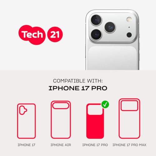 Image of Tech21 EvoLite Case for iPhone 17 Pro - Black | Slim Protective Case | Impact Protection | MagSafe Compatible