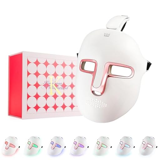 Máscara facial LED de terapia de luz, máscara de luz de 7 colores con 270 cuentas, máscara LED recargable para la belleza facial, antienvejecimiento, rejuvenecimiento, reafirmación, máscara LED | Ya disponible en tu tienda friki favorita! En mundofriki.es!