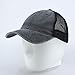 Vintage Washed Cotton Soft Mesh Adjustable Baseball Cap (Charcoal/Charcoal/Black)