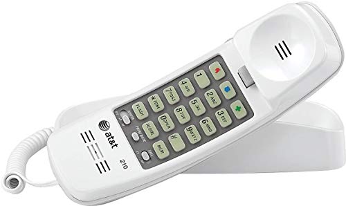 ATT-210WH-Corded-TrimLine-PhoneLighted-Keypad-White