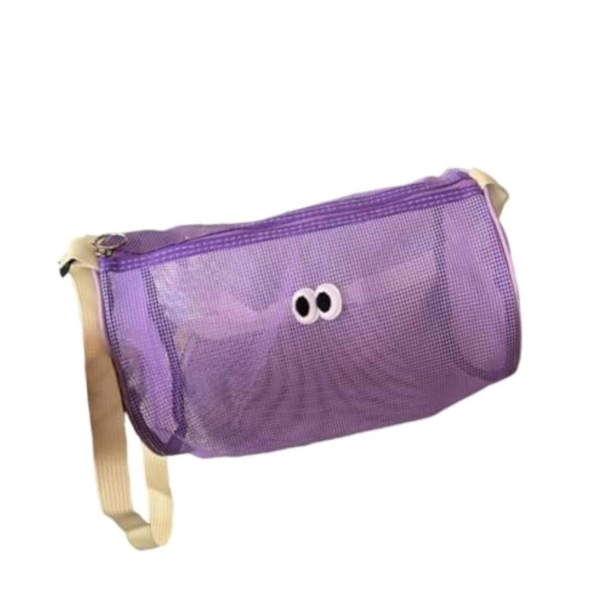 Breathable Mesh Cosmetic Bag for Travel & Gym, Purple