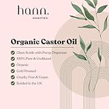 Organic Castor Oil, Cold Pressed, Non-GMO, Hexane Free, Glass Pump Bottle, 250ml, 100% Pure & Natural - For Skin Hydration - Hair, Lash, Eyebrow, Beard, Nail Growth - Image 2