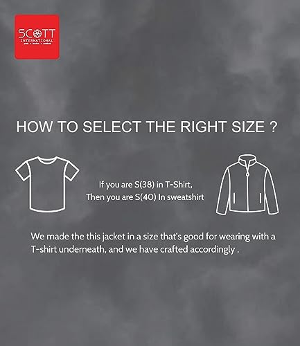 Image of Scott International Men's Solid Cotton Hoodies for Men, Trendy and Comfortable Sweatshirts for Men, Stylish Winter Wear with Hood and Pockets, Fashionable Hooded Sweatshirts