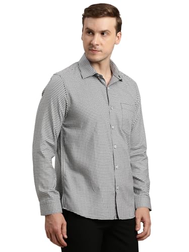 Image of Turtle Men Giza Cotton Slim Fit Dobby Print Formal Shirt