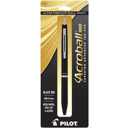 Bolígrafo Pilot Acroball 1000 negro de 0,7 mm ideal para firmas de oficina y notas