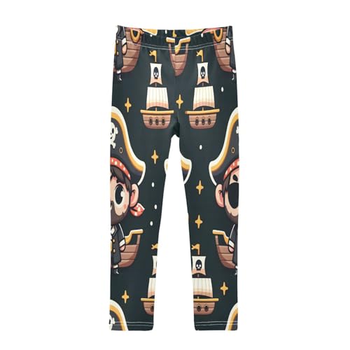 Bolaz Toddler Girls Leggings Printed Yoga Pants Leggings Pirate Skull for Kids