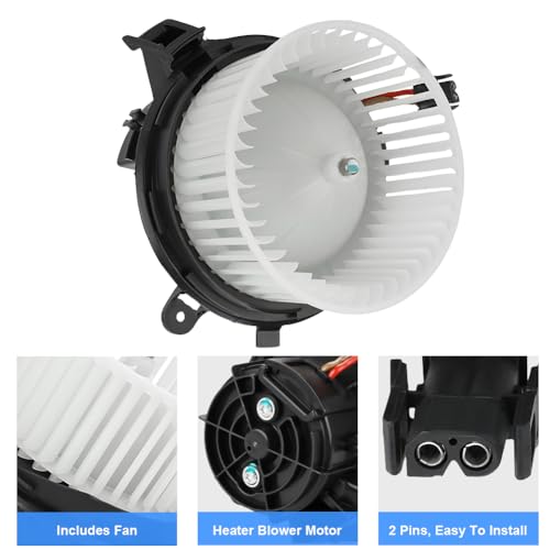 Image of JDMON AC Blower Motor with Fan Replacement for Mercedes-Benz C300, C350, E350, E550, C63 Front Compatible with PM4030, 700248, MB3126112, 2048200208