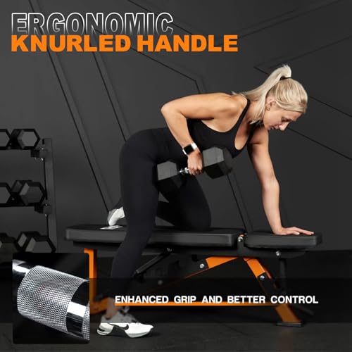 Image of Mikolo Dumbbell Sets with Rack, Rubber Hex Dumbbells, Multiple Choices in 160 /200 /380 /450 /550LB, Hand Weights with Chrome Handle for Strength Training