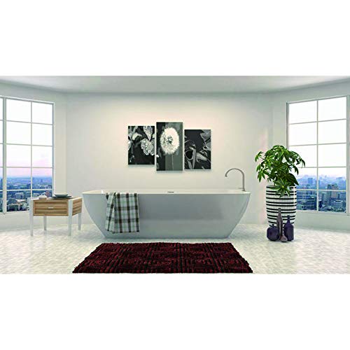 Vanity Art 59 Inch Freestanding Acrylic Bathtub Modern Stand Alone Soaking Tub