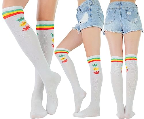 Image of ToBeInStyle Women's Colorful Patterned Design Knee High Socks