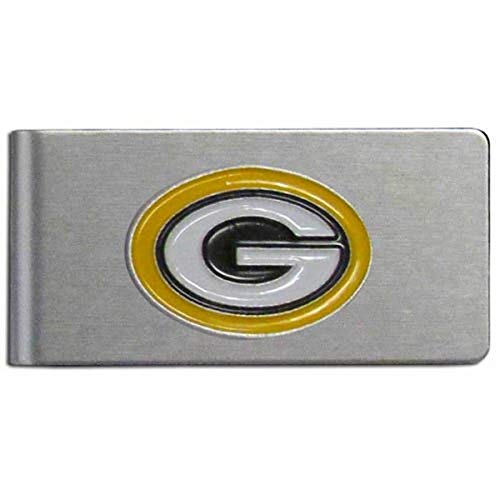 NFL Siskiyou Sports Mens Green Bay Packers Brushed Metal Money Clip One Size Team Color