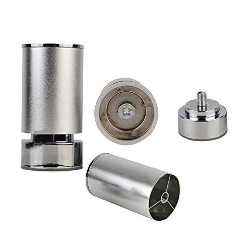 Patas de repuesto metálicas de 12 cm cromadas para muebles de cocina y camas 6