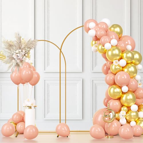 2 Pack Arch Backdrop Stand (7.2FT/6FT), Metal Backdrop Arch Stand, Decoration Balloon Arch Stand, Gold Wedding Arch Stand for Party Backdrop - Image 3